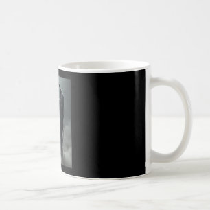 Fars dag spök hjärta händer skräck skräck ansikte kaffemugg