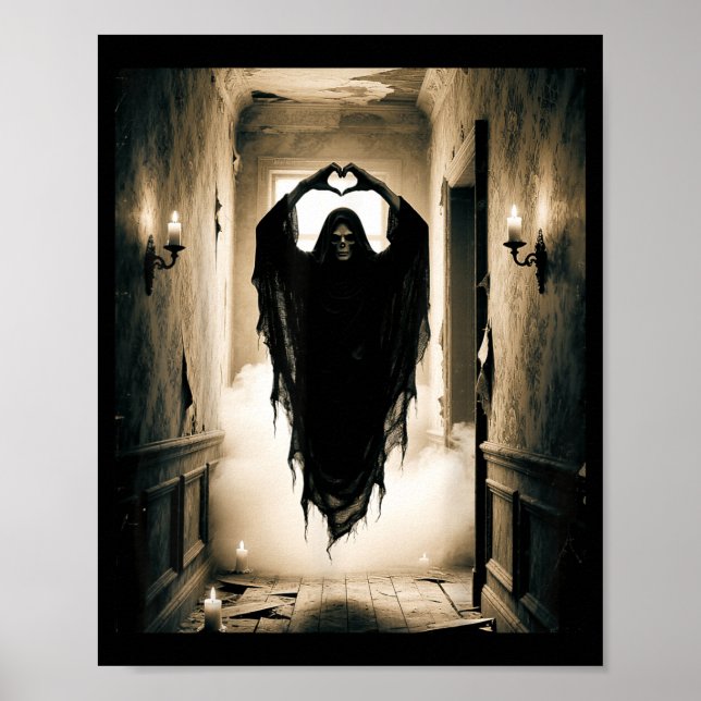 Fars dag spök hjärta händer skräck skräck ansikte poster (Framsidan)