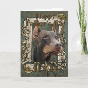 Fars dag - sten tafsar - röd Doberman - - som är Kort