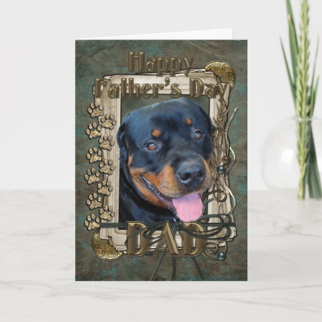 Fars dag - sten tafsar - Rottweiler - Harley Kort (Framsida)