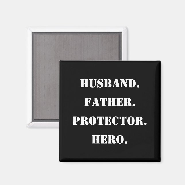 Fars dag Stencil Make Far Protector Hero Magnet (Front/Back)