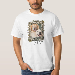 Fars dag - stenen tafsar Goldens kran och Tebow Tee Shirt