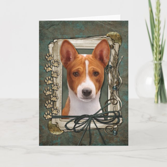 Fars dag - stentassar - Basenji Kort (Framsida)