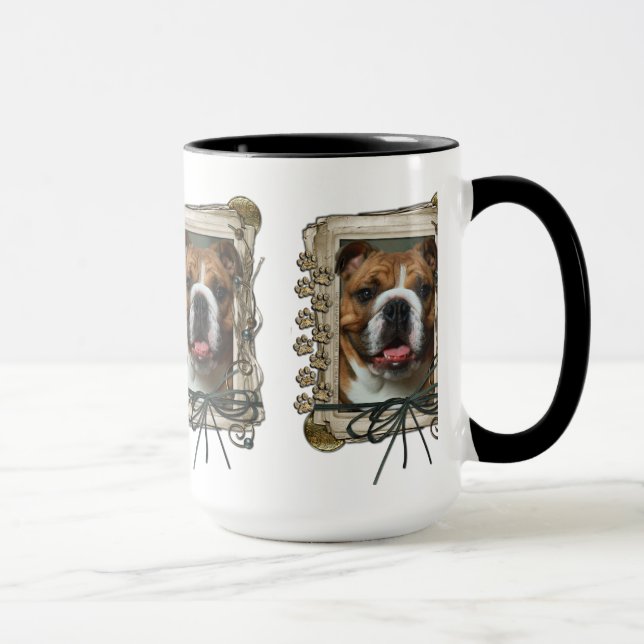 Fars dag - stentassar - bulldogg mugg (Höger)
