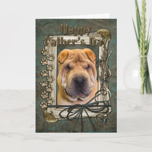 Fars dag - stentassar - Shar Pei Kort (Framsida)