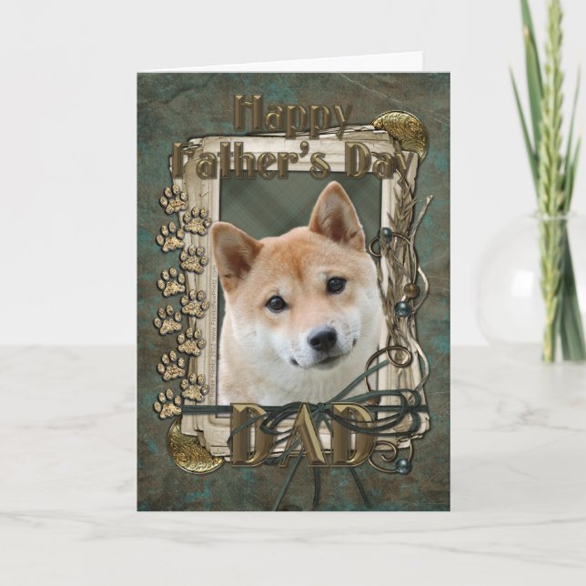 Fars dag - stentassar - Shiba Inu Kort (Framsida)