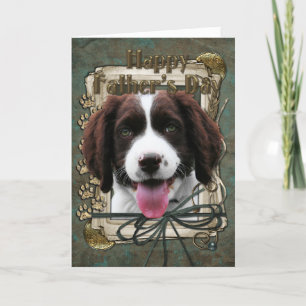 Fars dag - stentassar - Spaniel för engelsk Kort