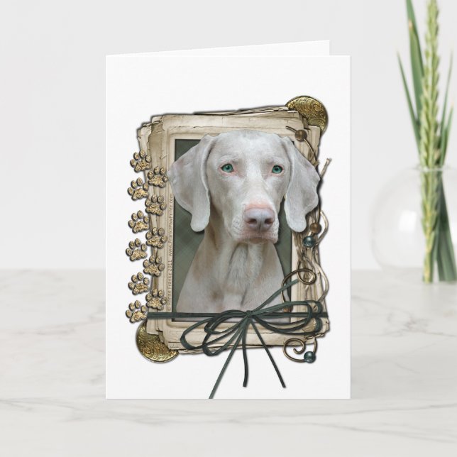 Fars dag - stentassar - Weimaraner Kort (Framsida)