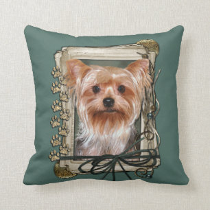 Fars dag - stentassar - Yorkshire Terrier Kudde