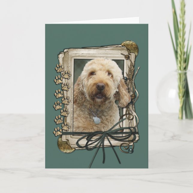 Fars dag - Stone Tass - GoldenDoodle Kort (Framsida)