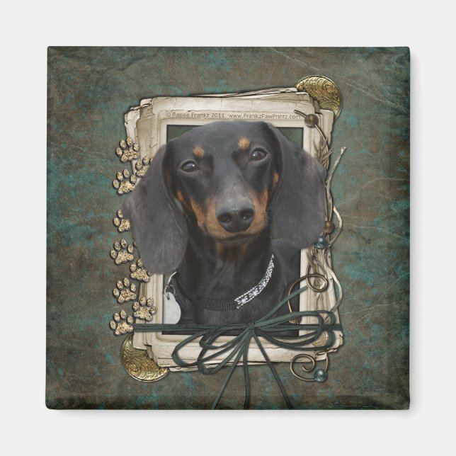 Fars dag - Stone Tassar - Dachshund - Winston Magnet (Framsidan)