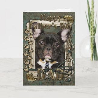 Fars dag - Stone Tassar - Fransk Bulldog - Teal Kort