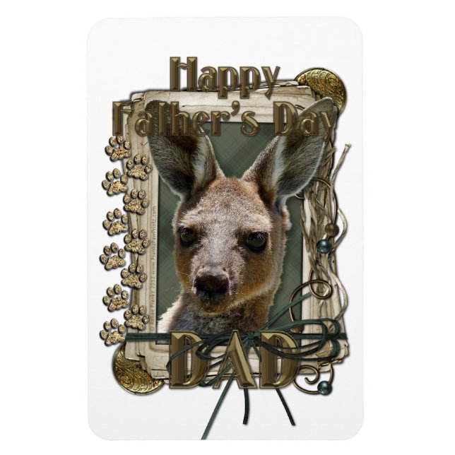 Fars dag - Stone Tassar - Kangaroo Magnet (Vertikal)