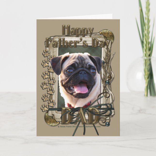 Fars dag - Stone Tassar - Pug Kort (Framsida)