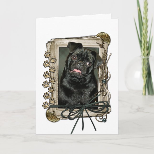 Fars dag - Stone Tassar - Pug - Ruffy Kort (Framsida)
