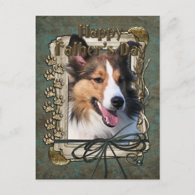 Fars dag - Stone Tassar - Sheltie Vykort (Framsida)