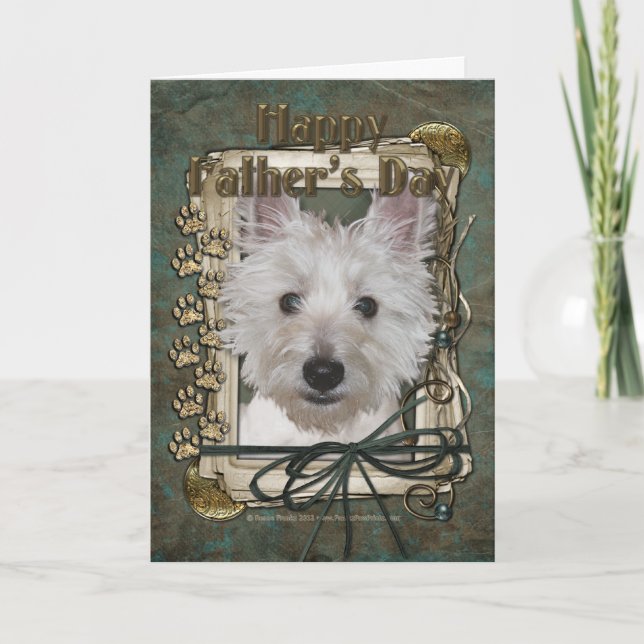 Fars dag - Stone Tassar - Väster Highland Terrier Kort (Framsida)