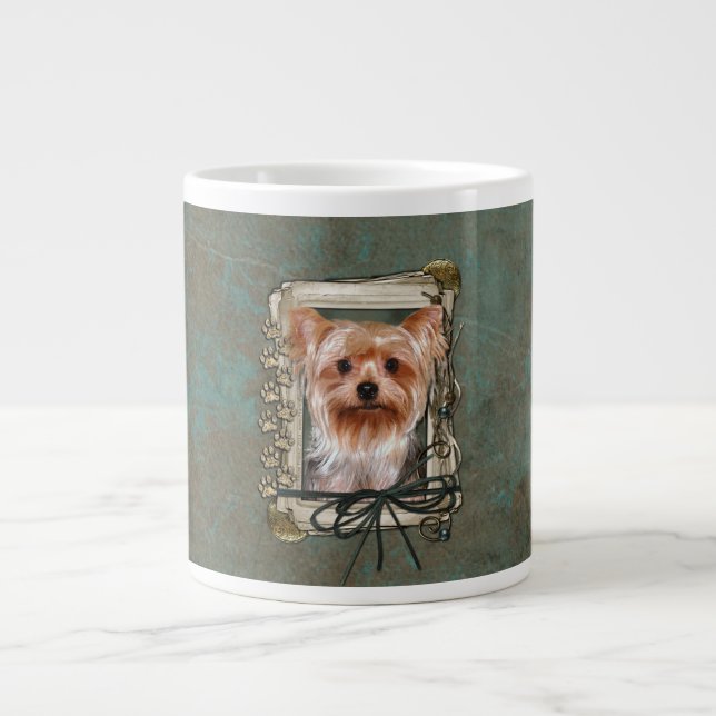 Fars dag - Stone Tassar - Yorkshire Terrier Jumbo Mugg (Framsidan)