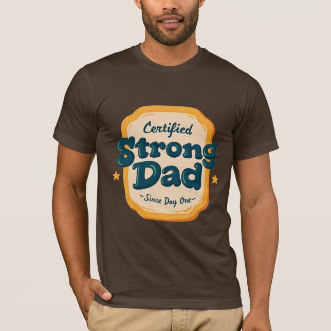 Fars dag Strong Pappa T Shirt (Framsida)