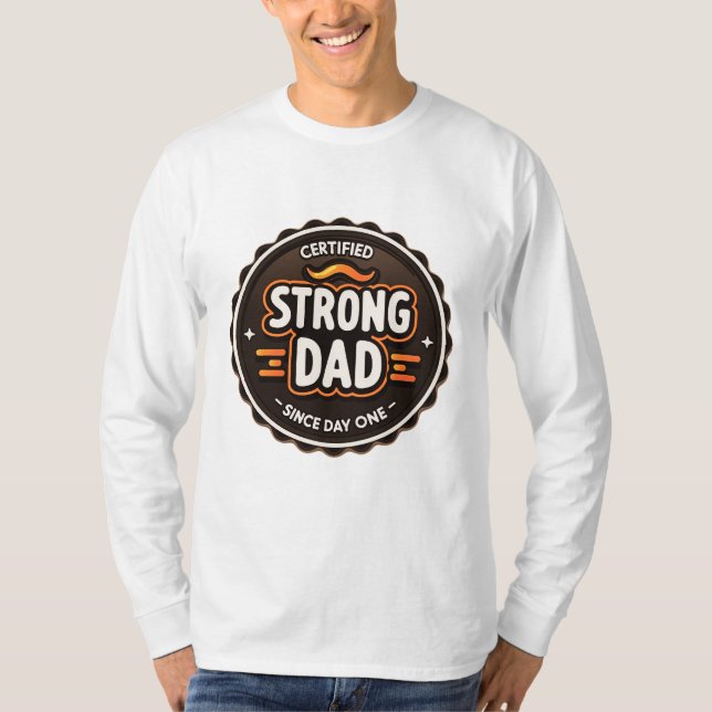 Fars dag Strong Pappa T Shirt (Framsida)