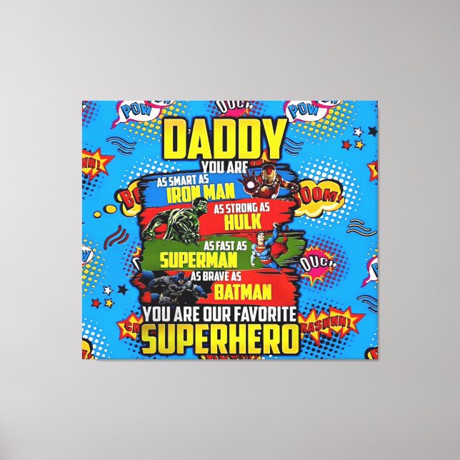 Fars dag - Superdad Canvastryck (Framsida)