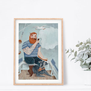 Fars dag superhjälte sjöman poster