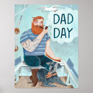 Fars dag superhjältssjöman poster