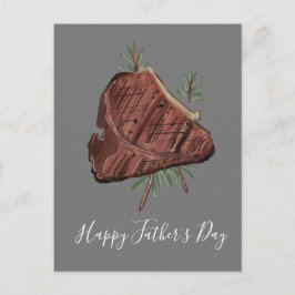 Fars dag T Bone Steak Rosmarinkvistar Vykort