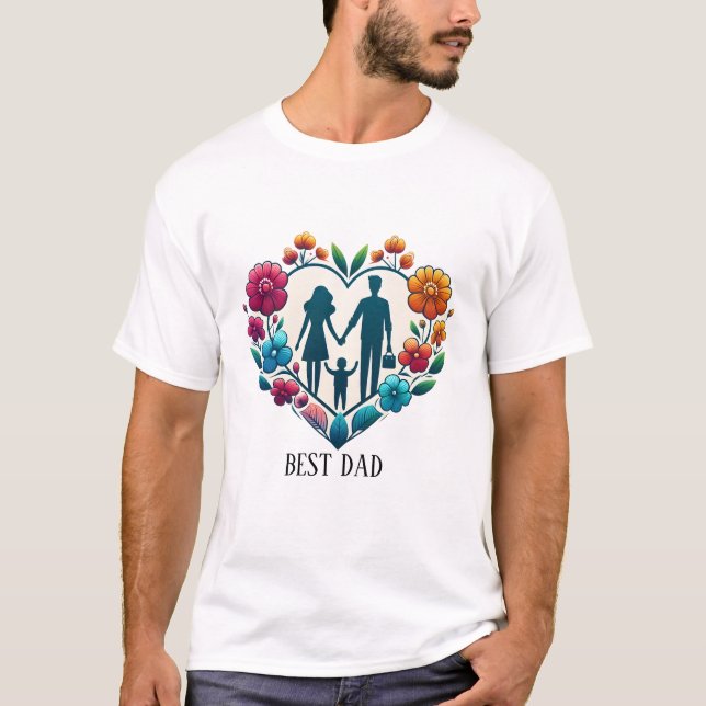 Fars dag T-Shirt BEST PAPPA ANPASSAD EDITABLE (Framsida)