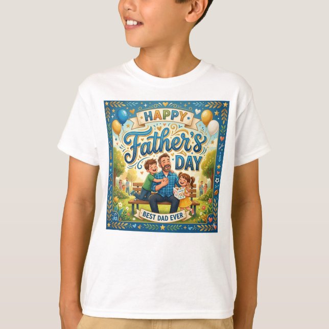 Fars dag T-Shirt för barn (Framsida)