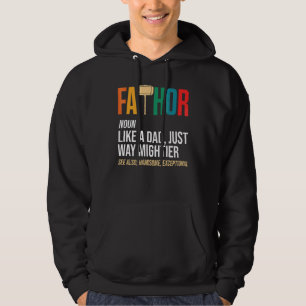 Fars dag Thor Fathor Liksom En Pappa Bara Mycket Hoodie