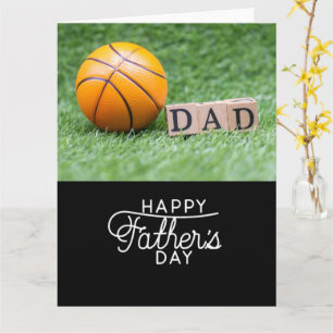 Fars dag till basketboll vid grönt till Pappa Kort