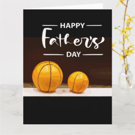 Fars dag till basketpappa svart kort