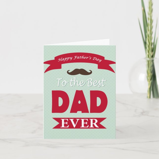 Fars dag till bästa Pappa någonsin Kort (Framsida)
