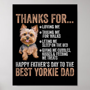Fars dag till bästa Yorkie Pappa Yorkshire Terri Poster