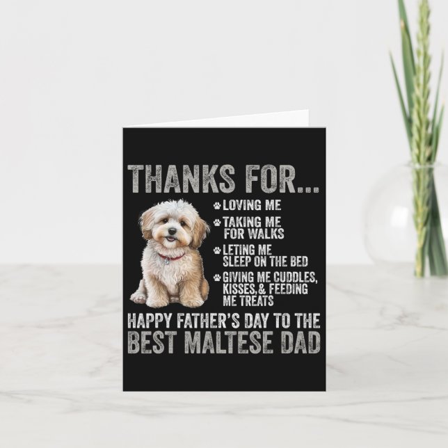 Fars dag till Maltas bästa Pappa - Maltas Hund Kort (Framsida)