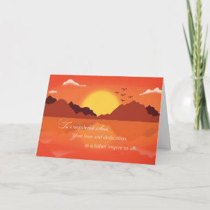 Fars dag till Son Inspirational Sunrise liggande Kort