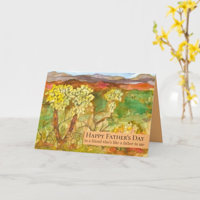 Fars dag till vän som är som en Far för mig Kort (Gul blomma)