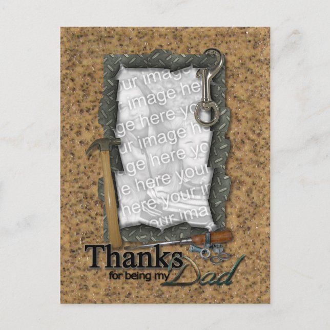 Fars dag TILLFOGAR DITT FOTOverktyg Vykort (Framsida)