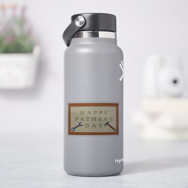 Fars dag-träskylt klistermärken (HydroFlask)