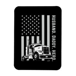 Fars dag | Trucker Pappa American Flagga Magnet