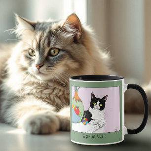 Fars dag Tuxedo Cat Mugg
