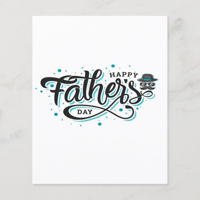Fars dag typografi | Cute Gift | Familj Älskare Flygblad (Framsidan)