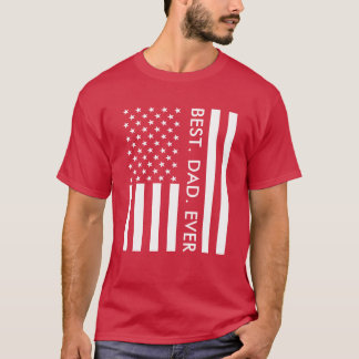 Fars dag Typography USA flagga Modern T Shirt