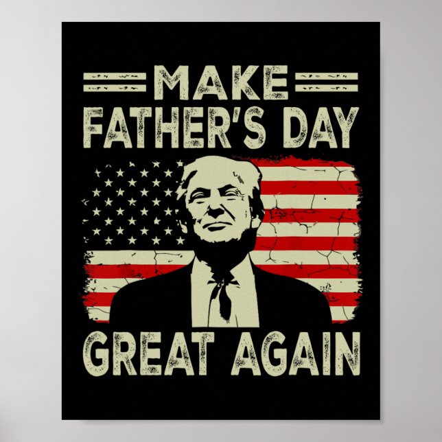 Fars dag Underbar igen Pappa Ltsp Funny Donald Tru Poster (Framsidan)