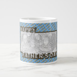 Fars dag utklipptLägg till DITT PHOTO Polka-strec Jumbo Mugg