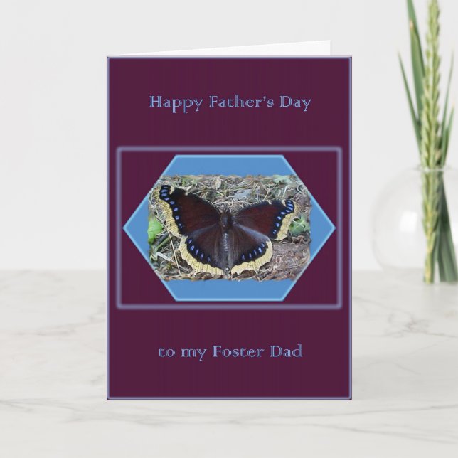 Fars dag vårdar pappafjärilskortet kort (Framsida)