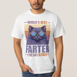 Fars dag Världens bästa pappa menar far T Shirt