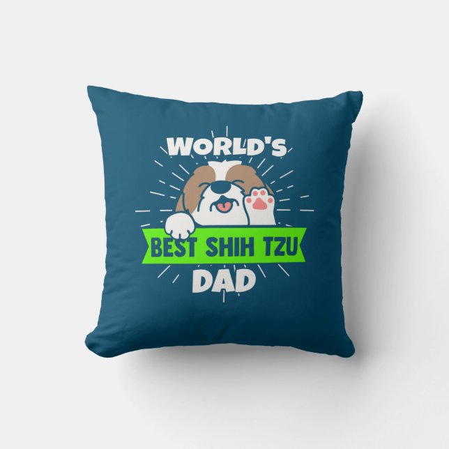 Fars dag | Världens bästa Shih Tzu Hund Pappa Kudde (Framsida)