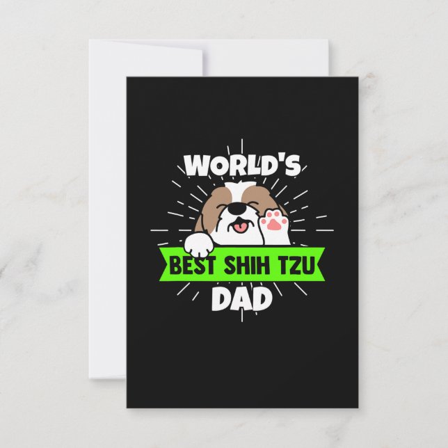 Fars dag | Världens bästa Shih Tzu Hund Pappa OSA Kort (Framsida)